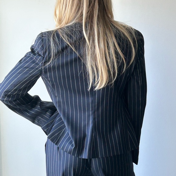 Giorgio Armani navy blue pin stripe suit - Picture 6 of 7